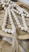 Load image into Gallery viewer, Timber beaded Garland Cream/Taupe
