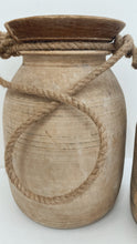 Load image into Gallery viewer, Vintage Nepali Water Pot with jute detail  - natural