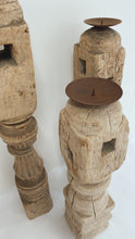 Load image into Gallery viewer, Vintage Indian carved candle stand