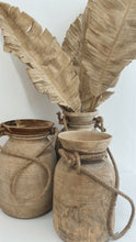 Load image into Gallery viewer, Vintage Nepali Water Pot with jute detail  - natural